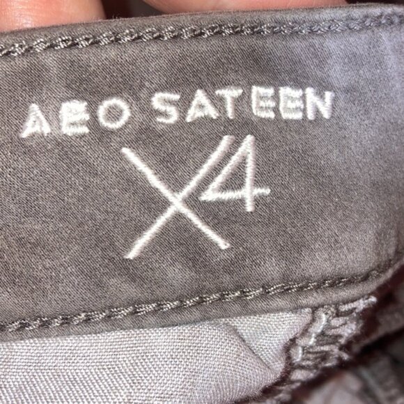 Grayish Brown American Eagle 360 Super Stretch Sateen Jeggings Size 0 - Picture 6 of 9